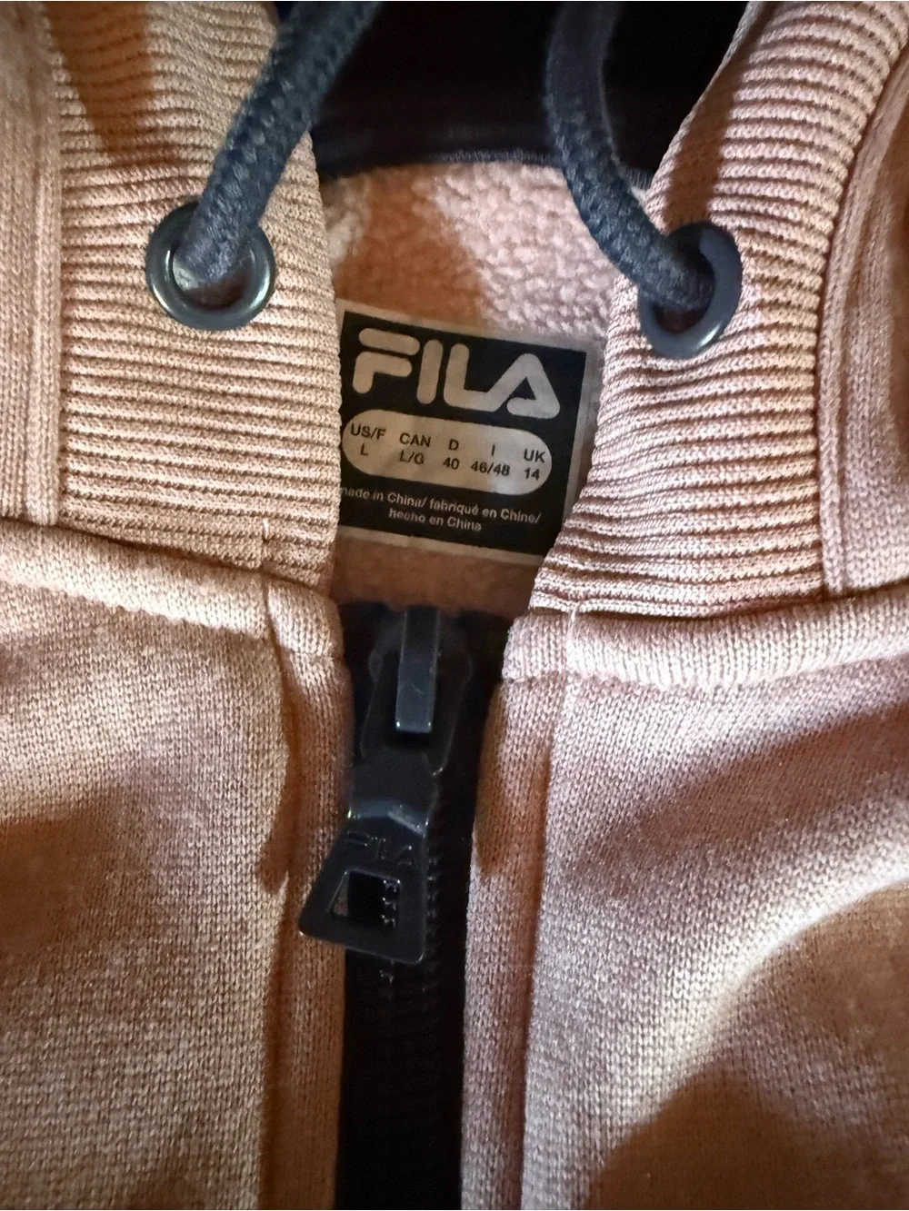 Fila Pink Hoodie with Black Jogger Shorts